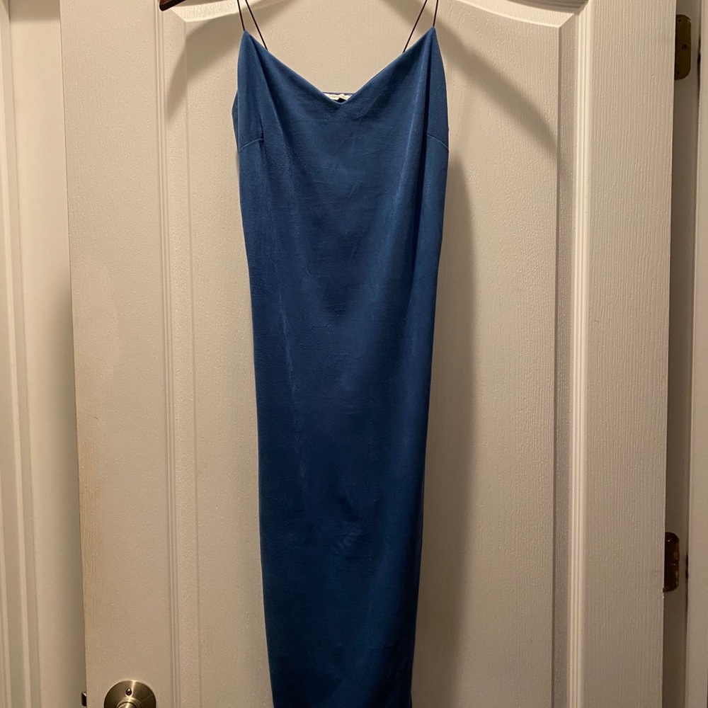 Charlotte Russe blue suede dress
